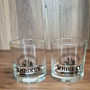 CRISTAR Whisky Low Ball Drinking Glasses Cocktail Rustic Farm Party Barware